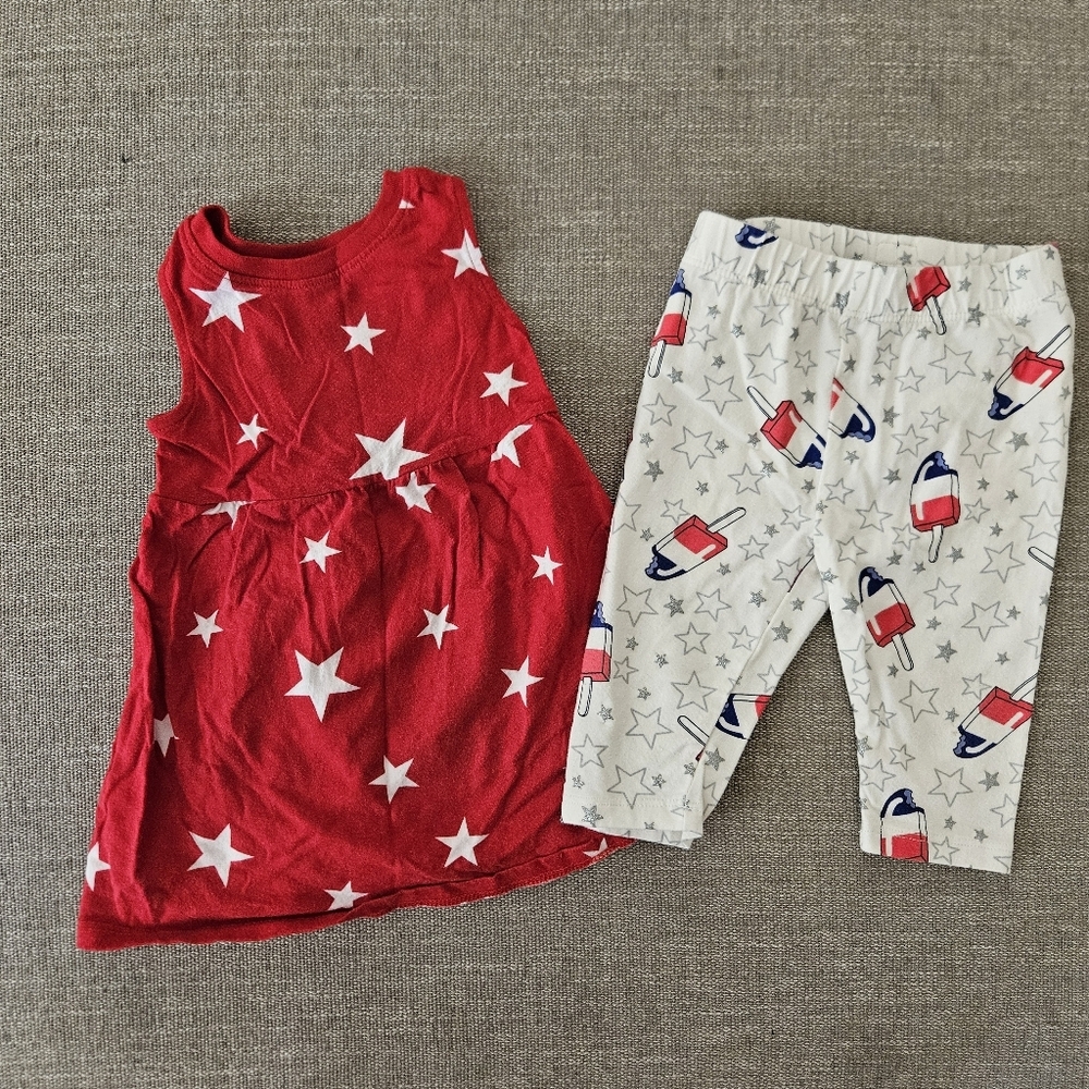 Baby Girl 4th of July bundle Gap/Old Navy size 12 to 18 months gently used